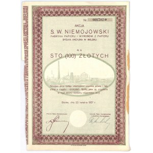 S.W. NIEMOJOWSKI Fabryka Papieru i Wyrobów z Papieru S.A. w Bielsku, 1.000 marek 1921
