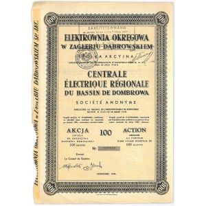 Elektrownia Okręgowa w Zagłębiu Dąbrowskim SA, 100 złotych 1935