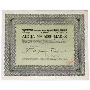 MŁYNOTWÓRNIA Towarzystwo Akcyjne Wytwórni Maszyn Młyńskich, Em.5, 5.000 marek 1922