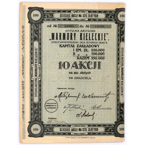 S.A. Marmury Kieleckie, 10 x 100 złotych 1920