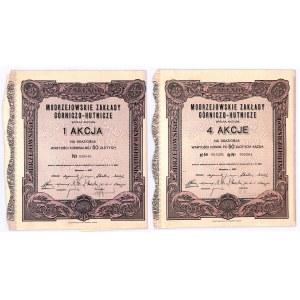 Modrzejewskie Zakłady Górniczo-Hutnicze SA, 50 złotych i 4 x 50 złotych 1923 (2szt.)