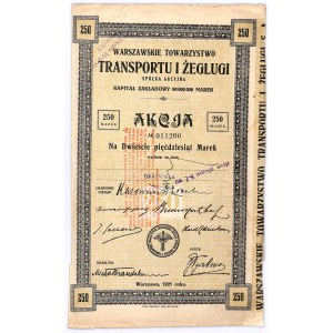 Warszawskie Towarzystwo Transportu i Żeglugi, 250 marek 1921