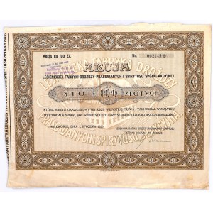 Lesienicka Fabryka Drożdży Prasownych i Spirytusu S.A., 100 złotych 1929