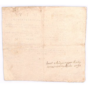 Kwit z podatku podymnego 1793
