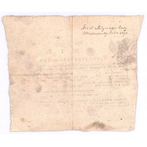 Kwit z podatku podymnego 1792