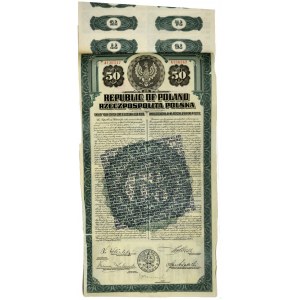 6% pożyczka dolarowa na 50 dolarów w złocie 1920