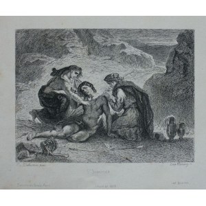 Léopold Flameng (1831-1911) wg Eugène Delacroix (1798-1863) Św.Sebastian