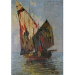 Grzegorz Mendoly-Stefanoff (1898-1966) Łódź na morzu
