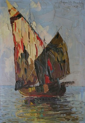 Grzegorz Mendoly-Stefanoff (1898-1966) Łódź na morzu