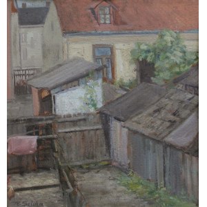 Roman Szluha (1890-1963) Widok na podwórko