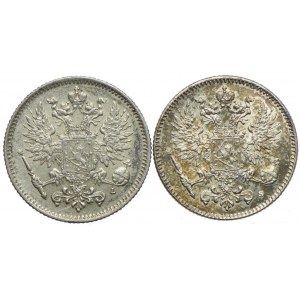 Finlandia, Mikołaj II, 50 pennia 1907, 1916 (2szt.)