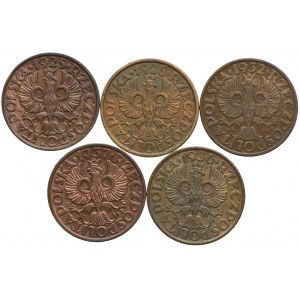 2 grosze, 1925-1936 (5szt.)