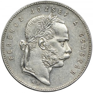 Węgry, Franciszek Józef I, 1 forint 1868 KB