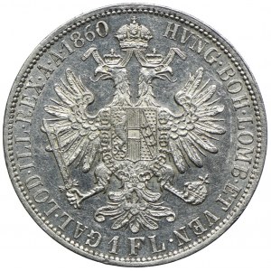 Austria, Franciszek Józef I, 1 floren 1860 A, Wiedeń