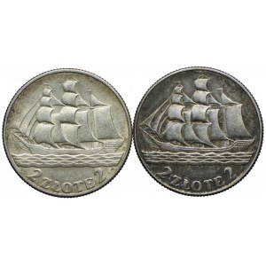 2 złote 1936 Żaglowiec (2szt.)