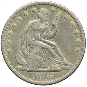 USA, 1/2 dolara 1865 S, San Francisco
