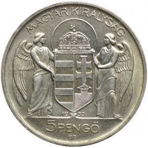 Węgry, 5 pengo 1939