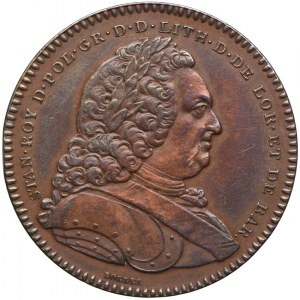 Francja 1750, Stanisław Leszczyński, medal z okazji utworzenia Akademii Stanisławowskiej w Nancy