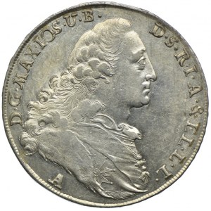 Niemcy, Bawaria, Maksymilian III, talar 1772 A, Amberg
