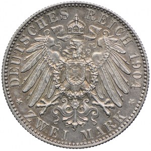 Niemcy, Saksonia 2 marki 1904 E, Muldenhütten, pośmiertne