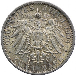 Niemcy, Meklenburgia-Szwerin, 2 marki 1904 A, Berlin