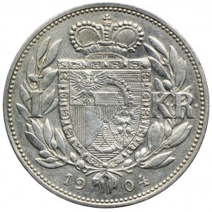 Liechtenstein, Jan II, 1 korona 1904