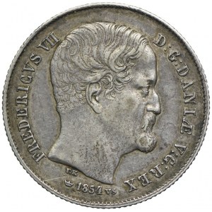 Dania, Fryderyk VII, 1/2 rigsdaler 1854, Kopenhaga