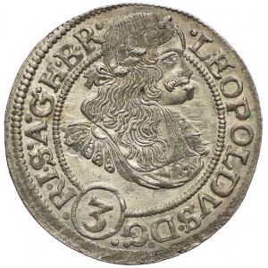 Śląsk, Leopold I, 3 krajcary 1670 SHS, Wrocław