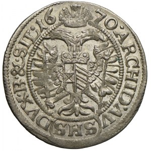 Śląsk, Leopold I, 3 krajcary 1670 SHS, Wrocław