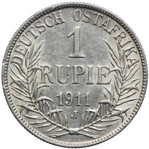 Niemiecka Afryka Wschodnia, Wilhelm II, 1 rupia 1911 J, Hamburg