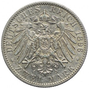 Niemcy, Prusy, Wilhelm II, 2 marki 1896 A, Berlin
