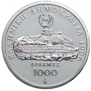 Grecja, 1000 drach 1996, 100-lecie Igrzysk Olimpijskich-Biegi