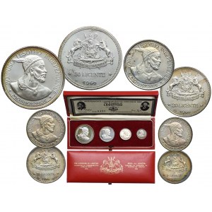 Lesotho, zestaw monet, 5, 10, 20, 50 licente 1966, Ag900