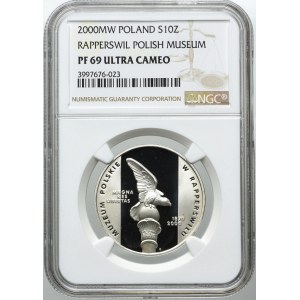 10 złotych 2000, Muzeum Polskie w Rapperswilu, NGC PF69