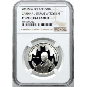 10 złotych 2001, Stefan Wyszyński, NGC PF69
