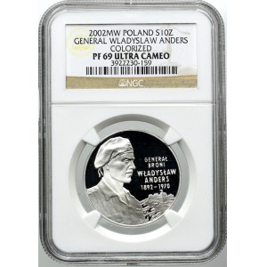 10 złotych 2002, gen. Władysław Anders, NGC PF69