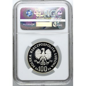 100 złotych 1977, Żubr, NGC PF69