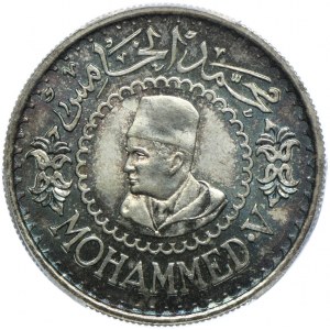 Maroko, 500 franków 1956, PCGS MS65