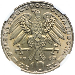 10 złotych 1967, gen. Karol Świerczewski, NGC MS64