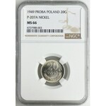 20 groszy 1949, PRÓBA NIKIEL, NGC MS66