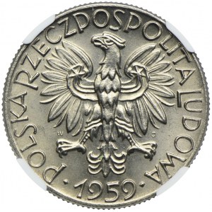 5 złotych 1959, Symbole Gospodarki Narodowej, PRÓBA NIKIEL, NGC MS66