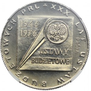 20 złotych 1976, XXX Lat Ustaw Budżetowych PRL, PRÓBA NIKIEL, NGC MS65