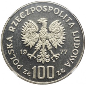 100 złotych 1977, Zamek Królewski na Wawelu, PRÓBA NIKIEL, NGC PF68