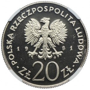 20 złotych 1981, Kościół Mariacki, PRÓBA NIKIEL, NGC MS67