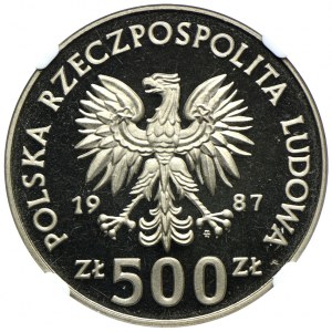 500 złotych 1987, XV Zimowe Igrzyska Olimpijskie 1988, PRÓBA NIKIEL, NGC PF68