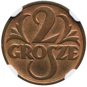 2 grosze 1938, NGC MS64RB