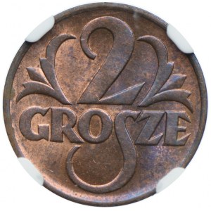 2 grosze 1938, NGC MS64+ RB