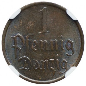 Wolne Miasto Gdańsk, 1 fenig 1937, NGC MS63BN