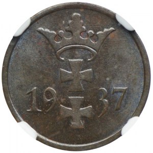 Wolne Miasto Gdańsk, 1 fenig 1937, NGC MS63BN