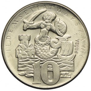 10 złotych 1965, 700 lat Warszawy, PRÓBA